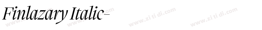 Finlazary Italic字体转换 Finlazary Italic字体转换